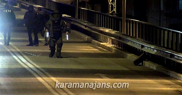 Karaman'daki köprüde bomba paniği
