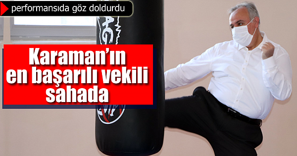 Karaman'ın milletvekili Recep Şeker sahada
