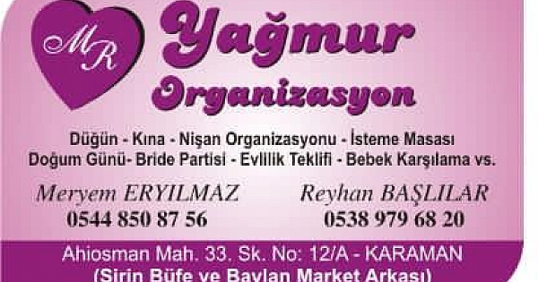 Yağmur Organizasyon hayalleri süsleyecek