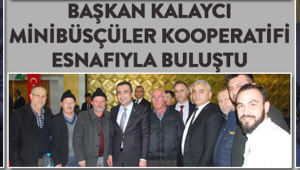 Başkan minibüsçülerle bir araya geldi