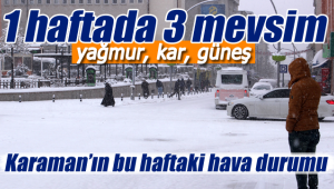 Karaman'da bu hafta havalar nasıl olacak