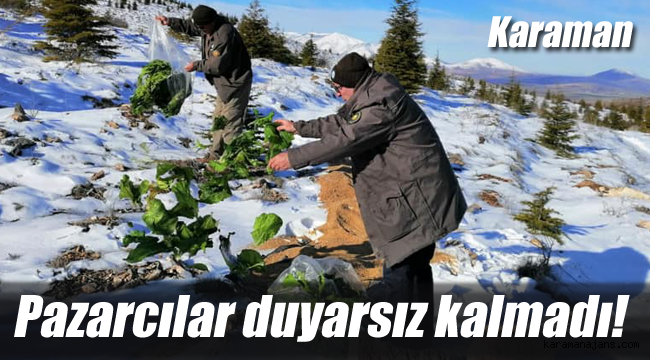 Karaman'da pazarcılar duyarsız kalmadı