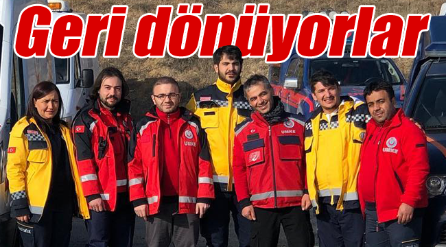 Karaman gönüllüleri dönüş yolunda