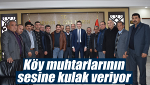 Köy muhtarlarının sesine kulak veriyor