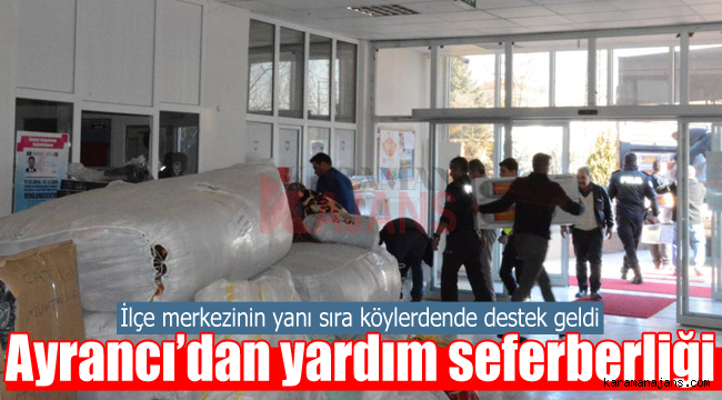 Ayrancı'dan yardım seferberliği