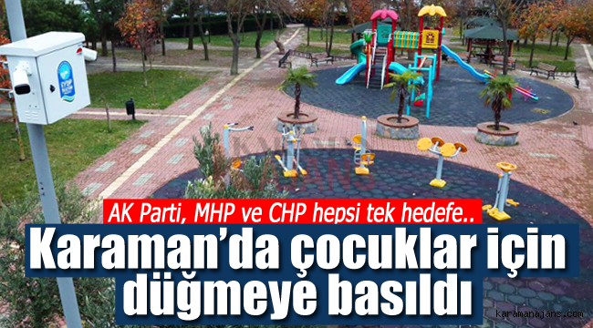 Karaman'da çocuk parklarında yeni dönem