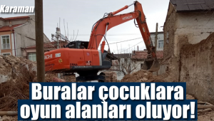 Karaman'da çocuklar için oyun alanı yaratılıyor