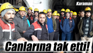 Karaman'da maden işçileri eylem başlattı