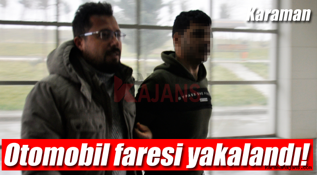 Karaman'da otomobil faresi yakalandı