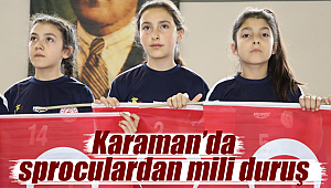 Karaman'da sporculardan milli duruş