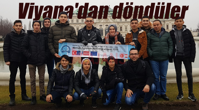 Karamanlı öğrenciler Viyana'dan döndü