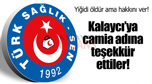 Kalaycı'ya camia adına teşekkür