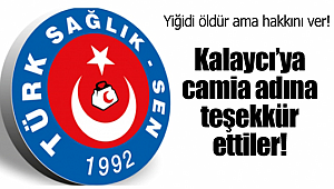 Kalaycı'ya camia adına teşekkür
