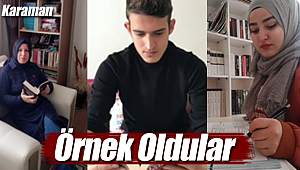 Karaman'da bu öğrenciler örnek oldu