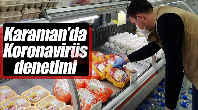 Karaman'da koronavirüs denetimi