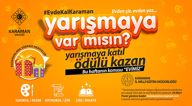 Karaman'da öğrenciler için özel yarışma