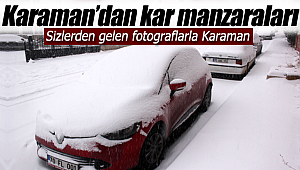 Karaman'dan kar manzaraları
