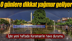 O günlere dikkat! İşte Karaman'ın hava durumu