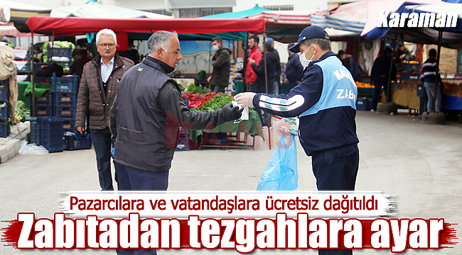 Pazarcılara ve vatandaşlara ücretsiz dağıtıdı