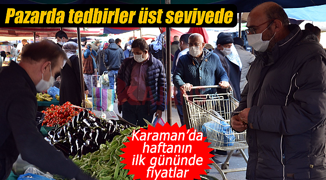 Karaman'da pazar fiyatları