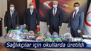 Sağlıkçılar için okullarda üretildi