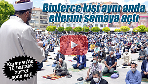 Cuma namazının ardından eller semaya açıldı