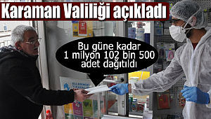Karaman valiliği açıkladı 1 milyon 102 bin 500 adet