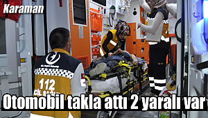 Kamyonet takla attı 2 yaralı var