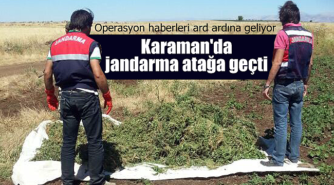 Karaman'da jandarma atağa geçti