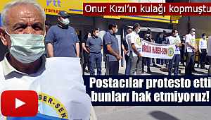 Karaman'Da postacılar yaşanan şiddeti protesto etti