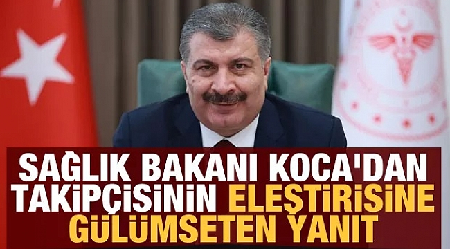 Koca'dan takipçisinin eleştirisine gülümseten cevap