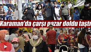 Karaman'da arefe günü çarşı pazar doldu