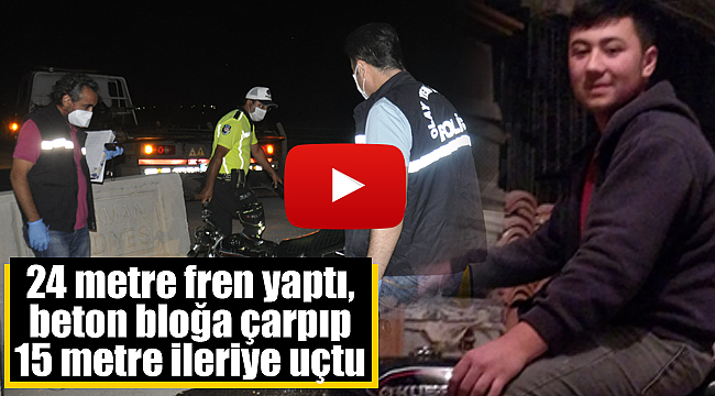 Karaman'da beton bloklara çarpan sürücü ağır yaralandı