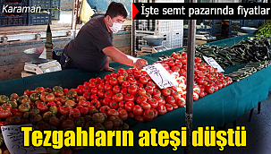 Karaman'daki semt pazarlarındaki fiyatlar