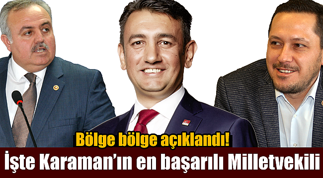 Karaman'ın en başarılı milletvekili belli oldu