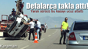 Otomobil defalarca takla attı 1 kişi yaralandı