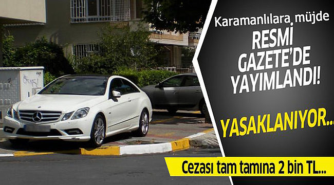 Resmi gazetede yayımlandı cezası tam 2 bin lira