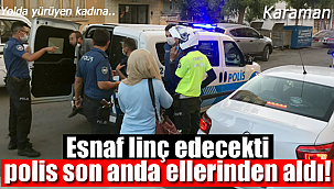 Tacizciyi polis esnafın elinden son anda aldı
