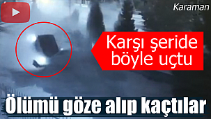 Takla atan otomobilin içinden çıkıp kaçtılar
