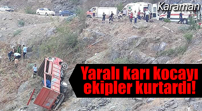 Yaralı karı kocayı ekipler kurtardı