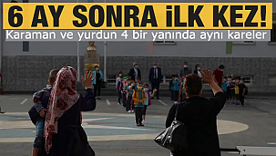 Karaman'da 2020-2021 yılının ilk yüz yüze eğitimi başladı