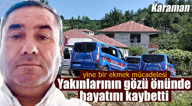 Karaman'da ekmek parası için çıktığı ağaçtan düşerek hayatını kaybetti