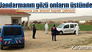 Karaman'da jandarmanın gözü onların üzerinde