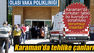 Karaman'da korona kuyruğu koridorlardan dışarıya taştı