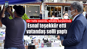 Esnaf teşekkür etti, vatandaş selfi çekti