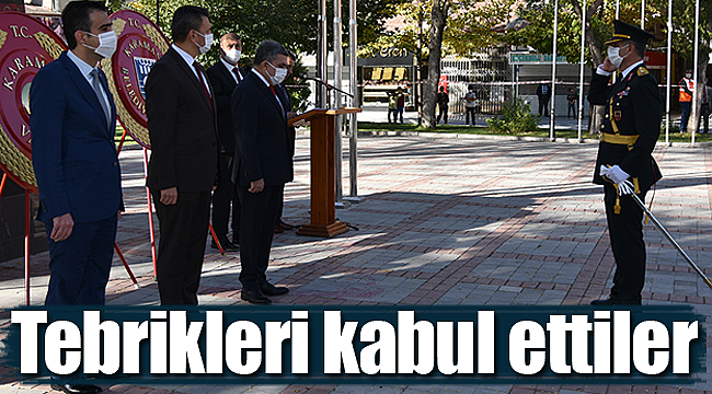 Karaman'da Vali, Başkan ve Milletvekili tebrikleri kabul etti