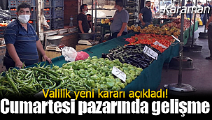 Karaman'daki cumartesi pazarı ile ilgili yeni gelişme