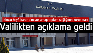 Karaman Valiliğinden pazar yeri açıklaması geldi