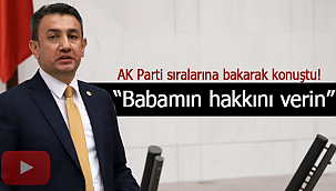 Vekil Ünver AK Parti sıralarına seslendi