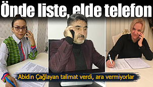 Elde telefon, önde liste ara vermiyorlar